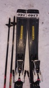 Narty SALOMON   L  140, DOBRE DO NAUKI z kijkami