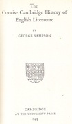 THE CONCISE CAMBRIDGE HISTORY OF ENGLISH LITERATUR
