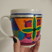 Kubek ręcznie malowany