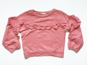 MANGO koralowa bluzka z falbankową aplikacją rozm. 116