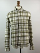 Koszula flanelowa ASOS L 40 bawełna kratka khaki country vibe