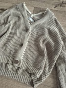 Emilie Atelier sweter oversize Eliott karmel bawełna haft koronka UNI