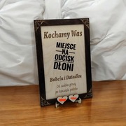 Drewniana ramka z grawerem – Dzień Babci i Dziadka | A4 | Personalizowana