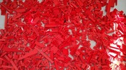 LEGO mix 1 kg czerwone klocki