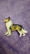 Porcelanowa stara figurka pies collie Japonia