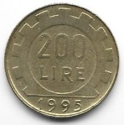 Italia 200 lira 1995   