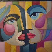 Obraz akrylowy 100x100  Dotyk koloru 