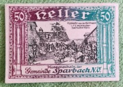 Austria Österreich Sparbach 50 Halerzy (Heller) 1920 NOTGELD UNC