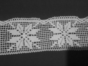 KORONKA BAWEŁNIANA,KLOCKOWA BIAŁA 6,5 CM