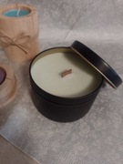 Świeca sojowa z knotem drewnianym 