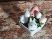 Wielkanocna dekoracja z mchu chrobotek