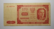 Stary banknot 100 złotych 1948 ET
