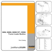 CASE 580N SN 590SN Backhoe Parts Catalog Katalog części, schematy budowy