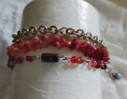 Bransoletka  vintage boho czerwona