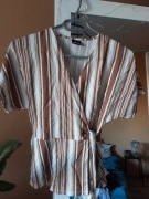 Gina tricot bluzka xs s kopertowa wiązania kimono