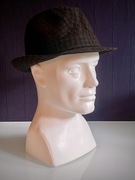 Stylowy kapelusz męski fedora handmade vintage unikat H. Borys Warszawa