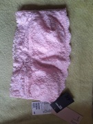 Biustonosz rozowy koronkowy bandeau( S )H&M