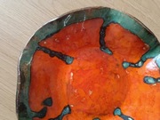 Talerz ceramiczny Handmade wypalony w piecu ceramicznym.