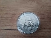 Smilodon(Tygrys Szablozębny) 2oz srebro seria Canada: Ice Age