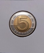 5 zł złoty 2020 Obiegowe Moneta Mennicza w Holderze Ochronnym.