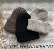 Czapka zimowa | 100% wełna Merino | Handmade