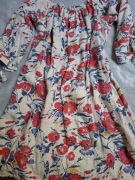 sukienka lniana letnia w kwiaty 100% len