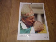 Kalendarz ścienny katolicki papieski papież Jan Paweł II 2014