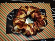 Gumka scrunchie brązowe esy i floresy wiskoza jedwab