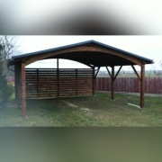 Wiata garażowa drewniana 