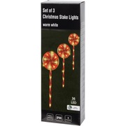 LIZAKI LED 3szt OŚWIETLENIE DEKORACYJNE ŚWIĄTECZNE IP44 30 LED TIMER