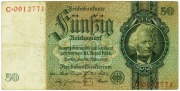 50 REICHSMARK 30.03.1933 - ser C - stan na skanie