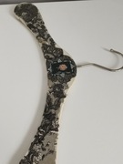 Wieszak na ubrania , ręcznie zdobiony z imieniem Lila. Drewniany .