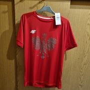 Koszulka kibica 4F, czerwona, rozmiar L