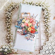 Kartka, ręcznie robiona, nauczyciel, biologia