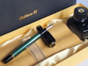 Pióro wieczne Pelikan Souverän M400 Green Striated 14C-585 M NOS zestaw
