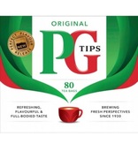 Oryginal Angielska czarna herbata ekspresowa PG Tips 80 torebek 232g