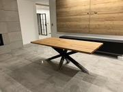 STÓŁ ROZKŁADANY DĘBOWY NOGI PAJĄK LOFT RUSTIC