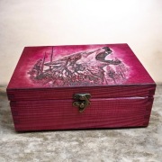 Prezent dla myśliwego Szkatułka dla leśniczego Grawer Wilk Malowana