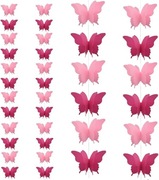 4 x Girlanda 2,8 m Różowe motylki 3D Komunia-Chrzest-Urodziny