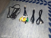 Wiązka kabli RCA/AV do radia, zestaw głośnomówiący Nowy ! komplet