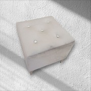 Pufa  glamur szara jasna