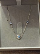 Bransoletka srebro 925 – kamienie niebieskie – regulowana