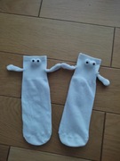 śmieszne skarpetki przytulanki z rączkami na magnes