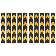 Narożne odboje odblaskowe, 10 szt., gumowe, 80 cm