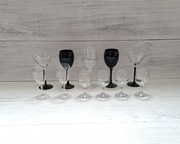 Komplet Zestaw Kieliszki do wina koniaku Martini Szkło CEKINY 11 el