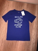 Granatowy t-shirt H&M rozmiar 122/128 nowy z metką