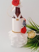 Ubranko Etui na butelkę Pani Młoda Ślub Wesele Prezent Handmade