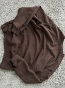 Brązowa bluza Bershka oversize bez kaptura rozmiar S