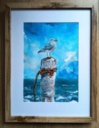 "Strażnik wybrzeża" – obraz akrylowy A4 na papierze bawełnianym
