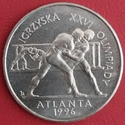 2 zł z 1995 roku Igrzyska XXVI Olimpiady - Atlanta (stan okołomenniczy)
